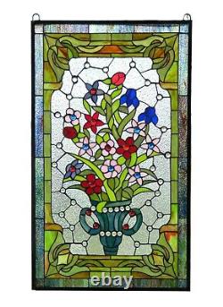 20.5 x 34.75 Large Handcrafted stained glass window panel WL22-872