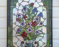 20.5 x 34.75 Large Handcrafted stained glass window panel WL22-872