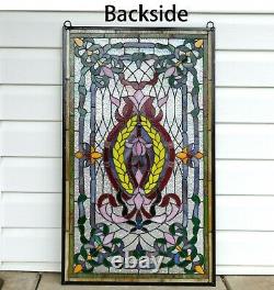 20.5 x 34.75 Stunning Decorative Handcrafted stained glass panel WL22928