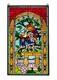 20.5 x 34.75 Tiffany Style stained glass window panel Bird Two Parrots WL22210