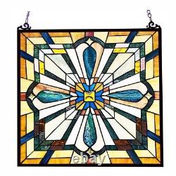 20 Square Panel Stained Glass Window Hanging Panel Suncatcher