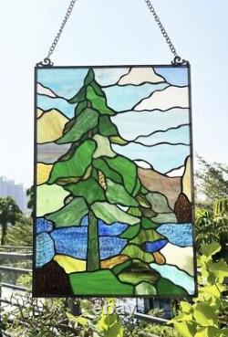 20 Tiffany Style Stained Glass, Nature Landscape Tree Window Panel Suncatcher