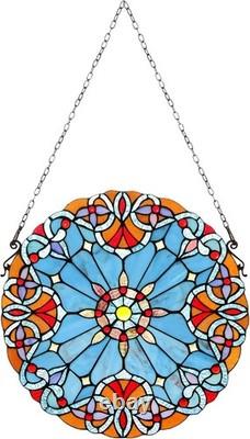 20 Victorian Round Tiffany Style Stained Glass Window Panel Suncatcher