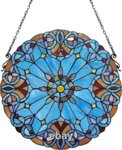 20 Victorian Round Tiffany Style Stained Glass Window Panel Suncatcher