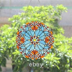 20 Victorian Round Tiffany Style Stained Glass Window Panel Suncatcher