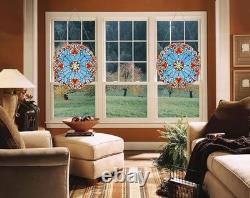 20 Victorian Round Tiffany Style Stained Glass Window Panel Suncatcher