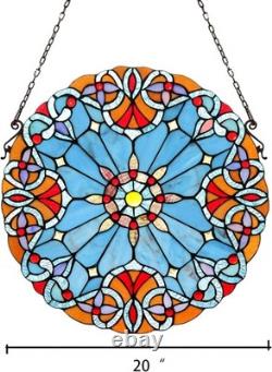 20 Victorian Round Tiffany Style Stained Glass Window Panel Suncatcher