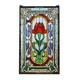 20 x 33.75 Tiffany Style stained glass window panel One Big Rose Flower