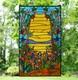 20 x 33.75 Tiffany Style stained glass window panel Orange Dawn HF831