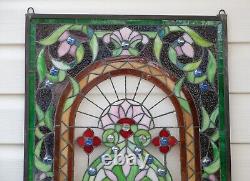 20 x 34.25 Stunning Handcrafted stained glass panel