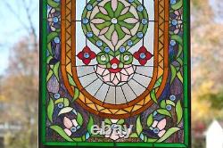 20 x 34.25 Stunning Handcrafted stained glass panel