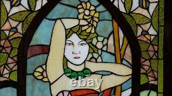 20 x 34 Alphonse Mucha Daytime ART, Stained Glass Window Panel