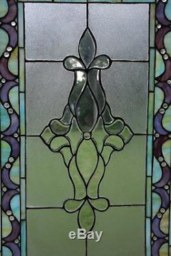 20 x 34 Large Handcrafted stained glass Beveled window panel
