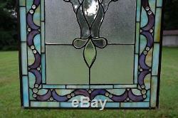 20 x 34 Large Handcrafted stained glass Beveled window panel