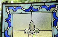 20 x 34 Large Tiffany Style stained glass Beveled window panel