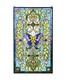 20 x 34 Tiffany Style stained glass window panel Butterfly Flower glass panel