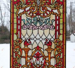 20 x 34 Tiffany Style stained glass window panel. HF116