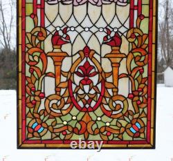 20 x 34 Tiffany Style stained glass window panel. HF116