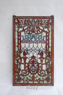 20 x 34 Tiffany Style stained glass window panel. HF116