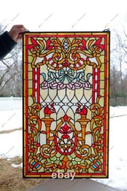 20 x 34 Tiffany Style stained glass window panel. HF116