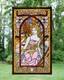 20 x34 stained glass panel Alphonse Mucha Time of The Day Morning Awakening