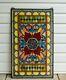 20W x 34H Handcrafted Jeweled stained glass window panel