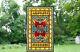 20W x 34H Handcrafted Jeweled stained glass window panel