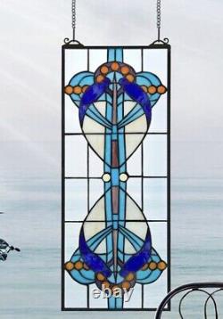 22 Modern Geometrics of Simplicity Tiffany style Stained glass Window Panel