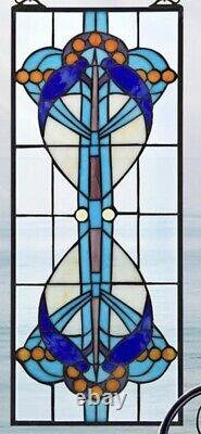 22 Modern Geometrics of Simplicity Tiffany style Stained glass Window Panel