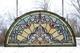 23.5 x 12.25 Half Round Tiffany Style Stained Glass Window Panel HF46