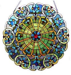 23 Stained Glass Webbed Heart WindowithWall Panel Tiffany Style River of Goods