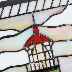23 x 15 Tiffany Style Stained Glass Lighthouse Magic Window Panel