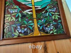 23 x 36 1/2 Large Handcrafted stained glass window panel TREE OF LIFE