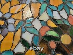 23 x 36 1/2 Large Handcrafted stained glass window panel TREE OF LIFE