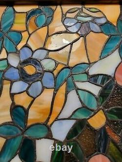 23 x 36 1/2 Large Handcrafted stained glass window panel TREE OF LIFE
