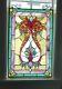 24.5 x 17.5 Tiffany style stained glass victorian hang window panel Suncatcher