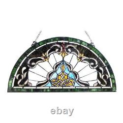 24 Half Circle Stained Glass Window Hanging Panel Suncatcher