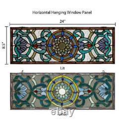 24 Stained glass Victorian Garden Tiffany style Window Panel Suncatcher