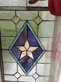 24 Tiffany Style Stained Glass Lone Stars hanging Sun catch window panel