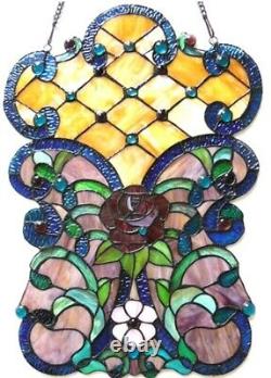 24 Tiffany-glass Victorian Window Panel