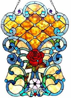 24 Tiffany-glass Victorian Window Panel