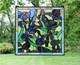 24 x 24 Tiffany Style stained glass Iris window panel