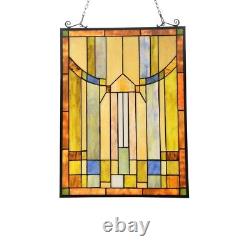 25 Tiffany Style Stained Glass Simple Mission Hanging window panel