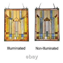 25 Tiffany Style Stained Glass Simple Mission Hanging window panel