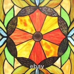 25 Tiffany-Style Stained Glass VIctorian Sunburst Floral Window Panel