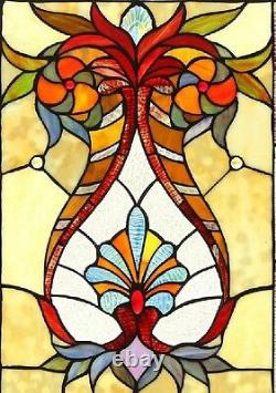 25 VIctorian Designer Tiffany Style Stained Glass Window Panel