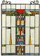 25 x 17.5 Mission Towers Tiffany Style Stained Glass Window Panel