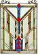 25 x 17.7 Mission Bright Beauty TiffanyStyle Stained glass Window Panel
