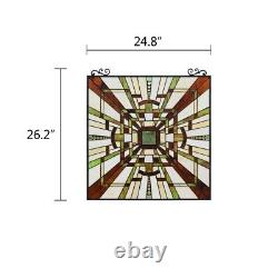 26 Tiffany style stained glass future mission style hanging window panel