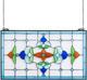 26x16 Vintage Tiffany Style Stained Glass Window Panel Hanging Home Decor